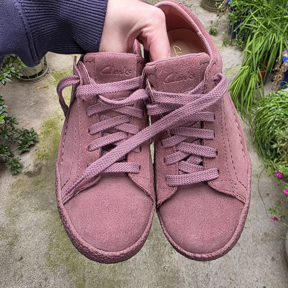 Clarks Mauve Craft Cup Walk Sneakers